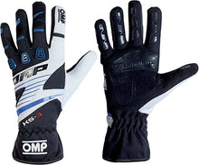 Load image into Gallery viewer, OMP KS-3 Gloves Black/W/Blue - Size 4 (For Children)