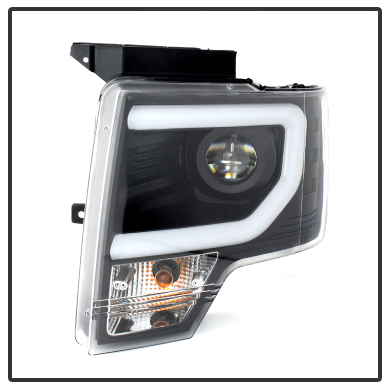 Spyder Ford F150 13-14 Projector Fctry Xenon Model- Light Bar DRL Blk PRO-YD-FF15013-LBDRL-HID-BK - eliteracefab.com