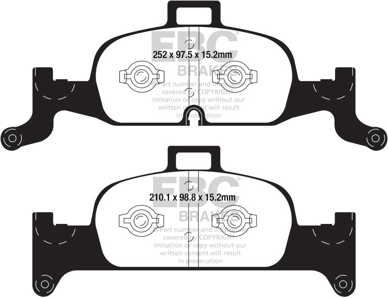 EBC 2018+ Audi A4 Allroad Quattro 2.0L Turbo Yellowstuff Front Brake Pads - eliteracefab.com