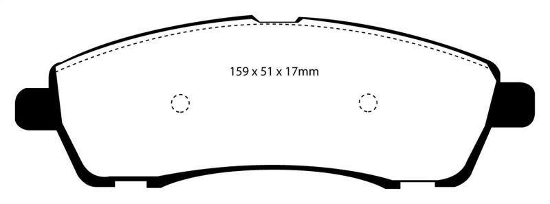 EBC 00-02 Ford Excursion 5.4 2WD Greenstuff Rear Brake Pads - eliteracefab.com