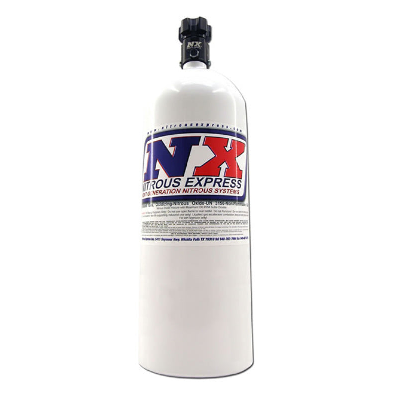 Nitrous Express 15lb Bottle w/Lightning 500 Valve (6.89 Dia x 26.69 Tall) - eliteracefab.com