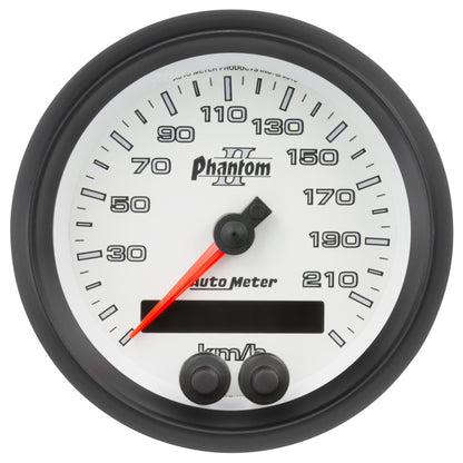 Autometer Phantom II 3-3/8in 0-225KM/H (GPS) Speedometer Gauge 7580-M
