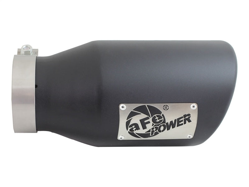 aFe Diesel Exhaust Tip Bolt On Black 4in Inlex x 6in Outlet x 12in - eliteracefab.com