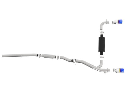 aFe Takeda 3in 304 SS Cat-Back Exhaust System w/ Blue Flame Tip 16-18 Ford Focus RS I4-2.3L (t) aFe