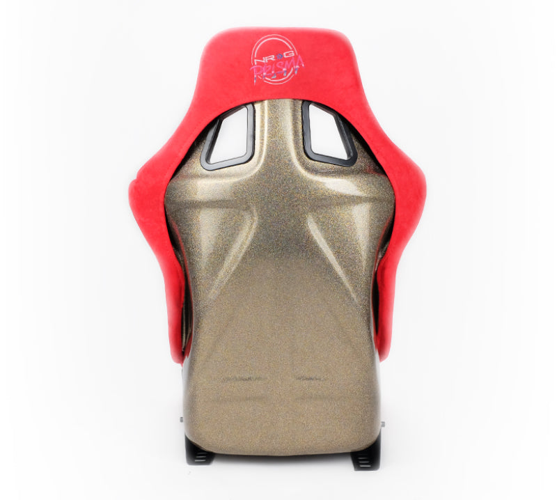 NRG FRP Bucket Seat ULTRA Edition - Large (Red Alcantara/Gold Glitter Back) - FRP-302RD-ULTRA