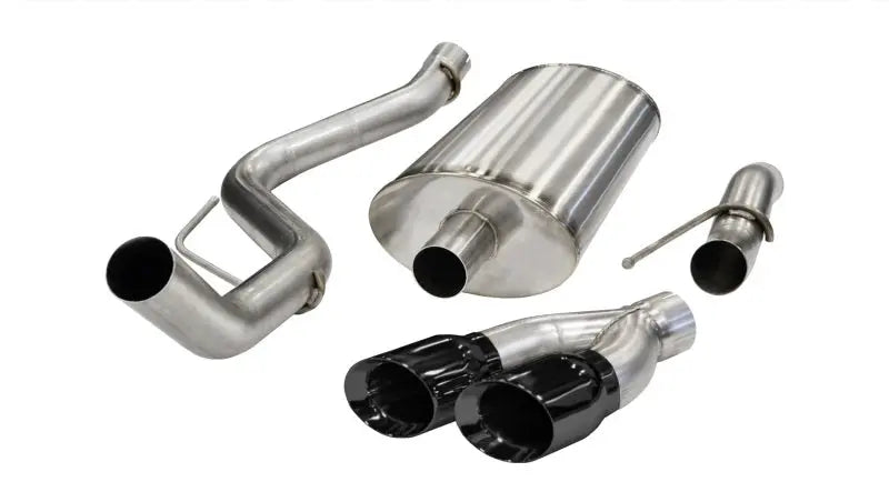 Corsa 11-13 Ford F-150 Raptor 6.2L V8 Black Sport Cat-Back Exhaust - eliteracefab.com