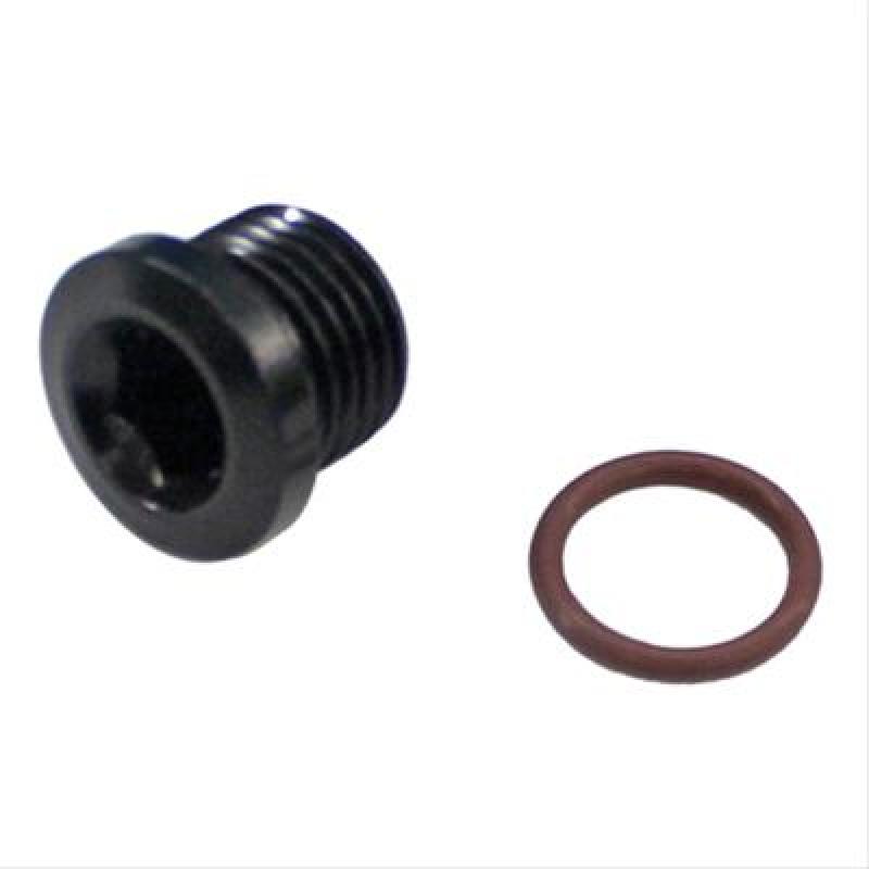 Fragola -12AN (1 1/16-12) Socket Hex Port Plug - Black Fragola