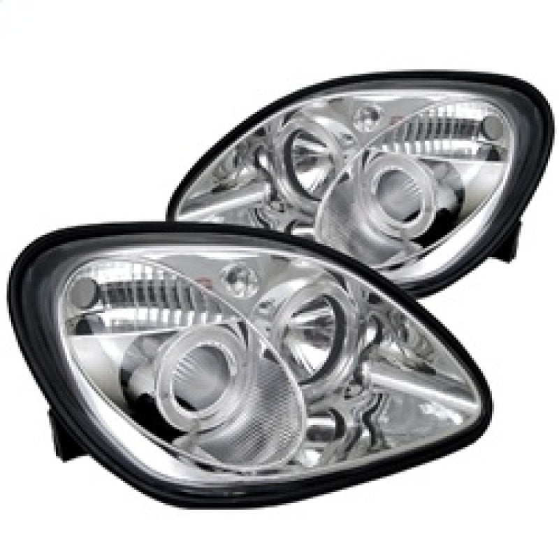 Spyder Mercedes Benz SLK 98-04 Projector Halogen Model- LED Halo Chrm PRO-YD-MBSLK98-1PC-HL-C - eliteracefab.com