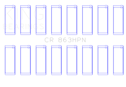 King Chrysler 361/383 (Size STD) Performance Rod Bearing Set
