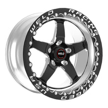 Load image into Gallery viewer, Weld S71 15x10.33 / 5x4.75 BP / 5.5in. BS Black Wheel (Low Pad) - Black Single Beadlock MT