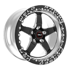 Weld S71 15x11.33 / 5x115 Conical Lug / 6.5in BS Black Wheel 3.18in ID (Medium) - Single Beadlock - eliteracefab.com