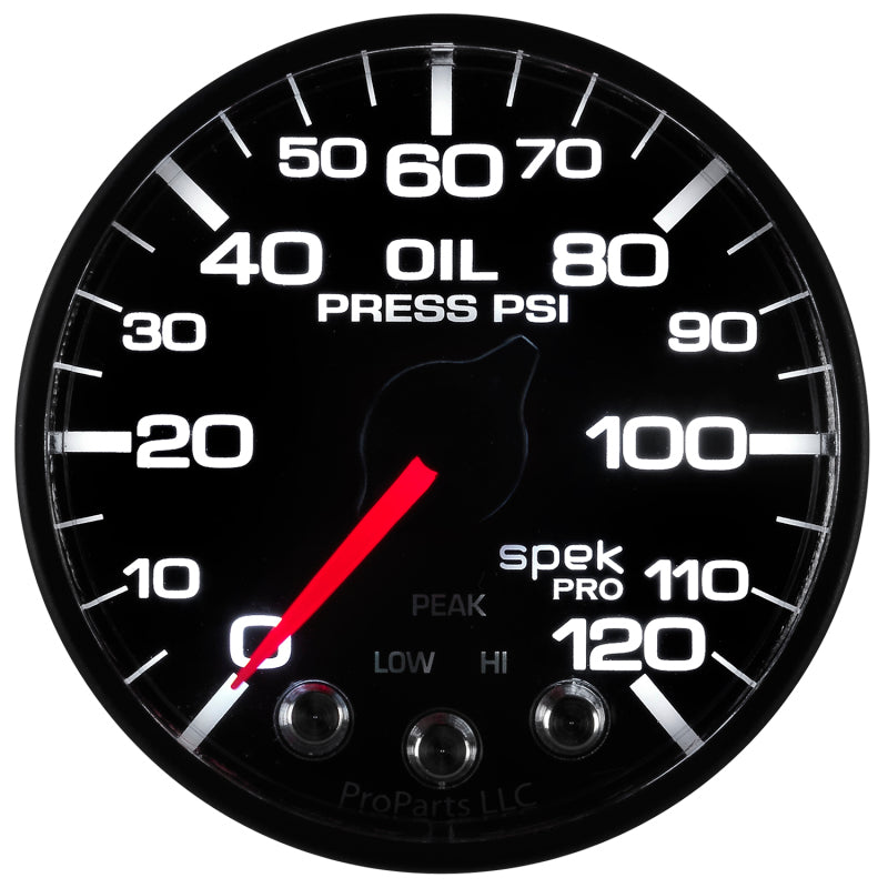 Autometer Spek-Pro - Nascar 2-1/16in Oil Press 0-120 psi Bfb Ecu