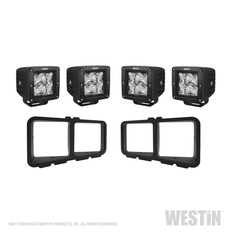 Westin Universal Light Kit for Outlaw Front Bumpers - Textured Black - eliteracefab.com