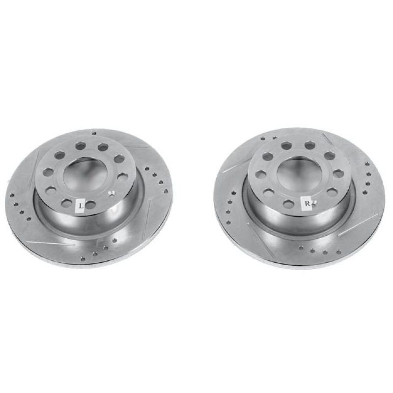 Power Stop 2016 Volkswagen Eos Front or Rear Evolution Drilled & Slotted Rotors - Pair PowerStop