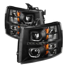 Load image into Gallery viewer, Xtune Chevy Silverado 1500/2500/3500 07-13 LED Halo Projector Headlights Black PRO-JH-CSIL07-CFB-BK - eliteracefab.com