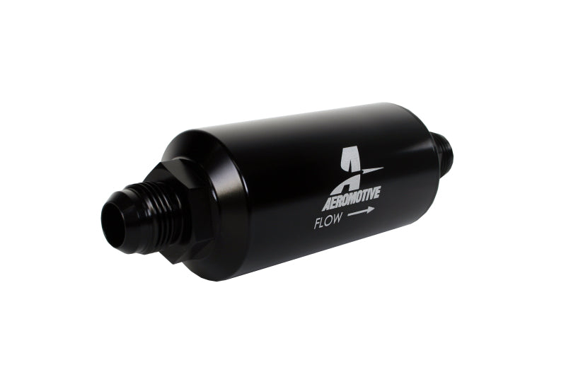 Aeromotive Fuel Filter 10 Micron AN-10 Male Microglass Black - eliteracefab.com