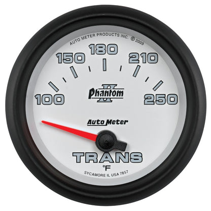 AutoMeter Gauge Transmission Temp 2-5/8in. 100-250 Deg. F Electric Phantom II 7857