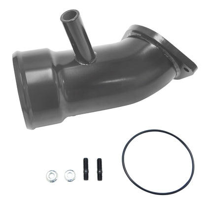 Wehrli 17-19 Chevrolet 6.6L L5P Duramax 3.5in Intake Horn w/PCV Port - WCFab Grey - eliteracefab.com