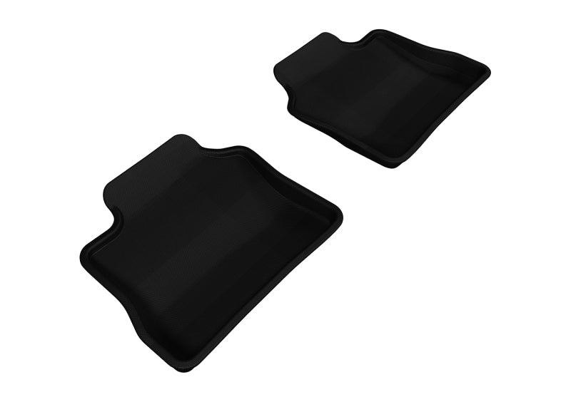 3D MAXpider L1PO00621509 2010-2016 Porsche Panamera Kagu 2nd Row Floormats - Black