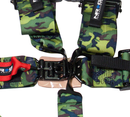 NRG SFI 16.1 5pt 3in. Seat Belt Harness/ Latch Link - Camo.