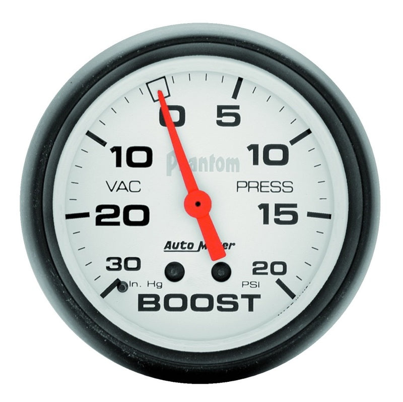 AutoMeter Gauge Vac/Boost 2-5/8in. 30Inhg-20PSI Mechanical Phantom 5801