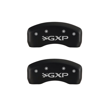MGP 4 Caliper Covers Engraved Front Pontiac Engraved Rear GXP Red finish silver ch MGP