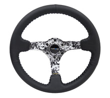 Load image into Gallery viewer, NRG Reinforced Sport Steering Wheel 350mm 3 Inch Deep Hydro Dipped Digital Camo 5mm spoke Black Leather Black Baseball Stitching - eliteracefab.com