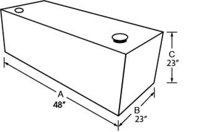 Tradesman Steel Rectangular Liquid Storage Tank (Full Size) - Black Tradesman