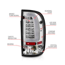 Load image into Gallery viewer, ANZO 1995-2004 Toyota Tacoma LED Taillights Chrome Housing Clear Lens (Pair) - eliteracefab.com