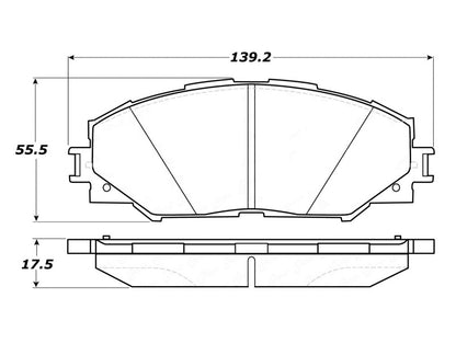 StopTech Street Touring 10 Lexus HS 250h / 09 Pontiac Vibe 1.8L Front Pads - eliteracefab.com