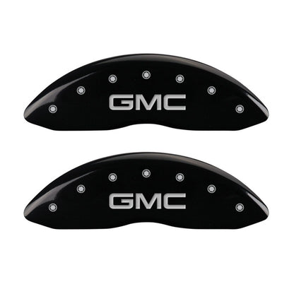 MGP 2 Caliper Covers Engraved Front GMC Black Finish Silver Characters 2008 GMC Canyon MGP