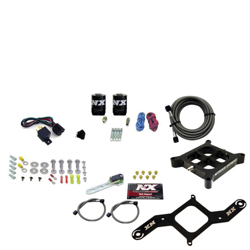 Nitrous Express 4150 Single Entry Billet Crossbar Nitrous Plate Kit (50-300HP) w/o Bottle