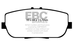 EBC 06-15 Mazda Miata MX5 2.0 Greenstuff Rear Brake Pads - eliteracefab.com