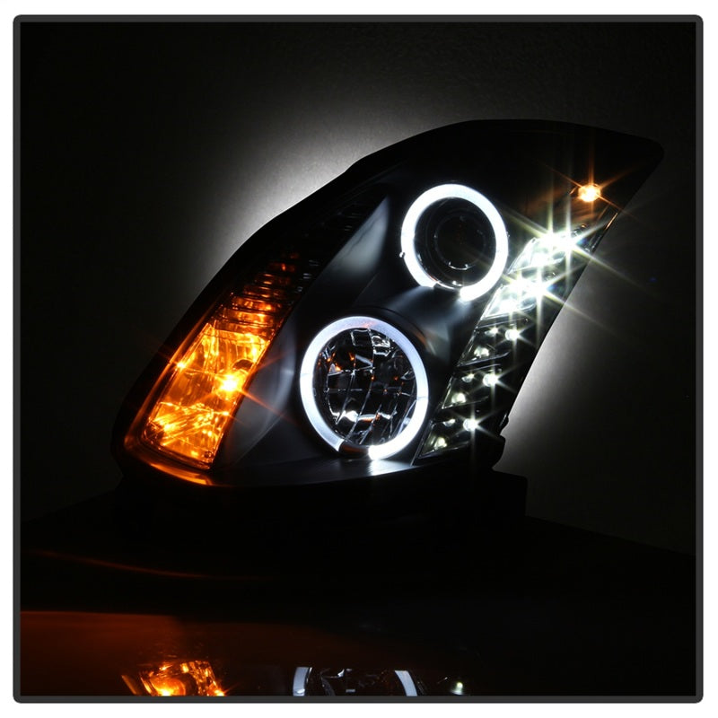 Spyder Infiniti G35 03-07 2DR Projector Halogen - LED Halo DRL Blk High H4 PRO-YD-IG35032D-DRL-BK - eliteracefab.com