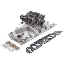 Load image into Gallery viewer, Edelbrock Manifold And Carb Kit Performer RPM Big Block Chevrolet Oval Port Natural Finish