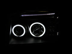 ANZO USA Nissan Frontier Projector Headlights W/ Halo Black Ccfl; 2001-2004 - eliteracefab.com