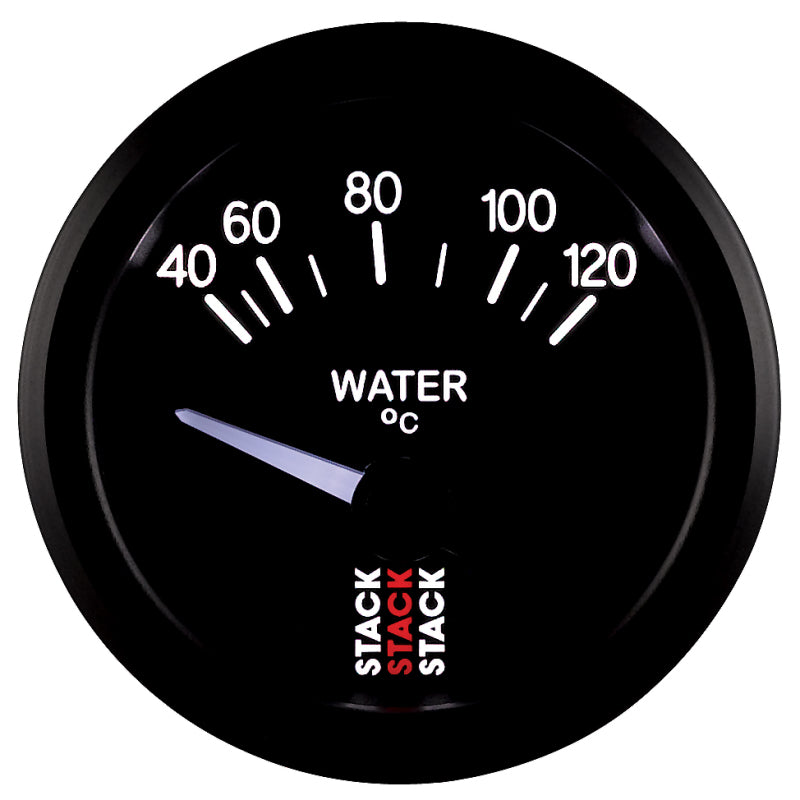 Autometer 52mm Stack Instruments 40-120 Degree C Electric Water Temperature Gauge - Black ST3207
