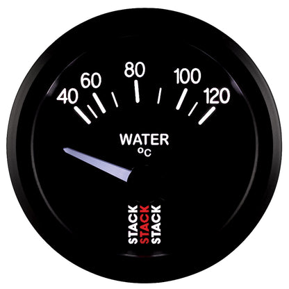 Autometer 52mm Stack Instruments 40-120 Degree C Electric Water Temperature Gauge - Black ST3207
