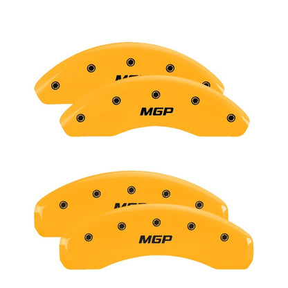 MGP 4 Caliper Covers Engraved Front & Rear MGP Yellow Finish Black Char 2000 Chrysler Prowler MGP