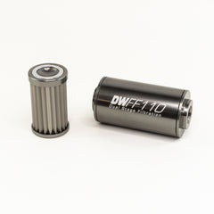 DeatschWerks Stainless Steel 10AN 10 Micron Universal Inline Fuel Filter Housing Kit (110mm) - eliteracefab.com