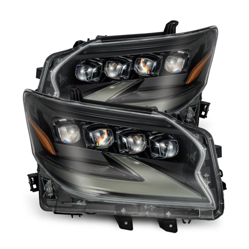 AlphaRex 880301 14-19 Lexus GX460 (Non-AFS) NOVA LED Proj Headlights Alpha Black w/Activ Light/Seq Signal