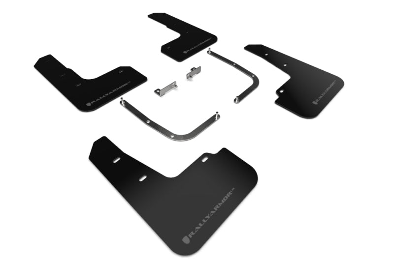 Rally Armor 2019+ Hyundai Veloster Turbo R-Spec UR Black Mud Flap w/ Dark Grey Logo - eliteracefab.com