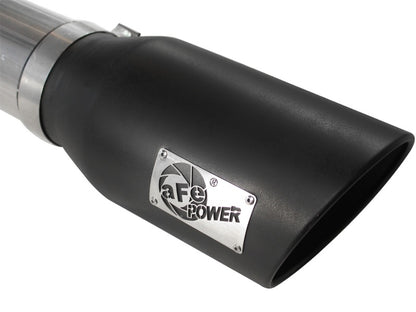 aFe MACHForce XP Exhaust 5in DPF-Back SS 11-13 GM Diesel Trucks V8-6.6L (td) (LML) (Blk Tip) aFe