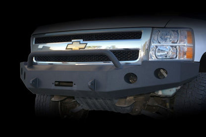 DV8 Offroad 07-13 Chevrolet Silverado 1500 Front Bumper - Black Powdercoat - eliteracefab.com