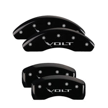 Load image into Gallery viewer, MGP 4 Caliper Covers Engraved Front &amp; Rear Volt Black finish silver ch MGP