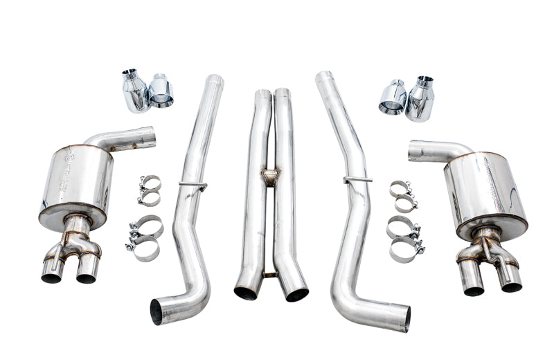AWE Tuning 2015+ Dodge Challenger 6.4L/6.2L Non-Resonated Touring Edition Exhaust - Use Stock Tips AWE Tuning