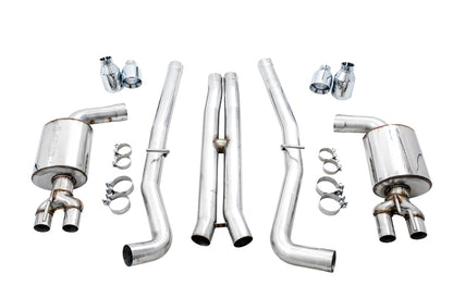 AWE Tuning 2015+ Dodge Challenger 6.4L/6.2L Non-Resonated Touring Edition Exhaust - Use Stock Tips AWE Tuning