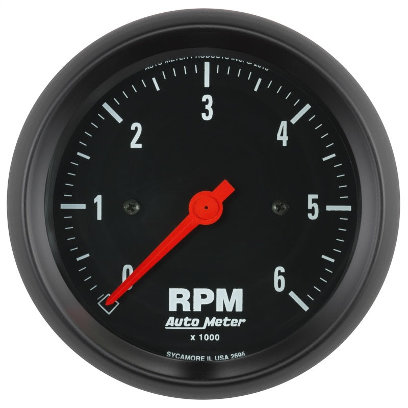 Autometer Z-Series 3-3/8in. 0-6K RPM In-Dash Tachometer Gauge 2695