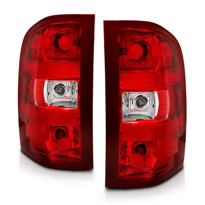 ANZO 2007-2013 Chevy Silverado Taillight Red/Clear Lens (OE Replacement) - eliteracefab.com