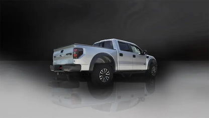 Corsa 11-13 Ford F-150 Raptor 6.2L V8 Black Sport Cat-Back Exhaust - eliteracefab.com